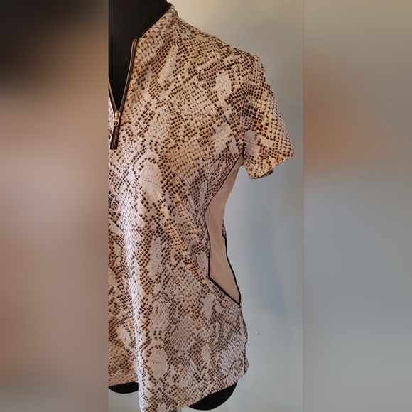 Tail Activewear S Country Club Snakeprint UPF 50+ Tennis Prep Golf Polo - Picture 6 of 8